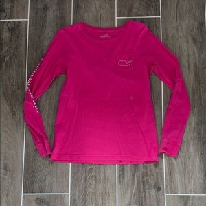 Vineyard Vines Fuchsia Long Sleeve Tee